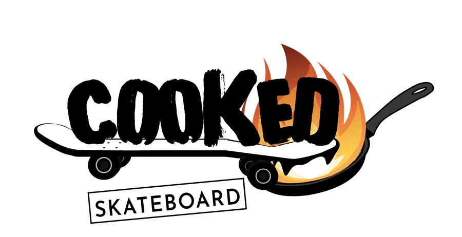 Cooked Skateboard – logo identité de marque